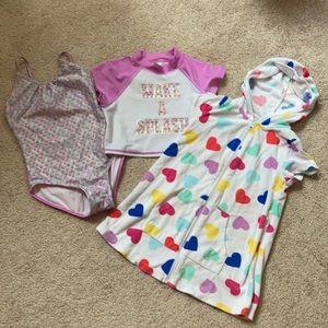 One piece swimsuit matching shirt FREE cover up